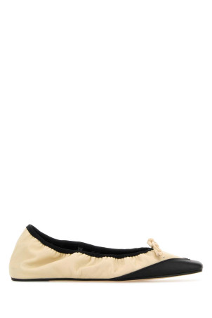 Ivory nappa leather Camilla ballerinas Green ARMARIUM (ARMTMSC01NA01)