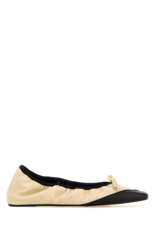 Ivory nappa leather Camilla ballerinas Green ARMARIUM (ARMTMSC01NA01)
