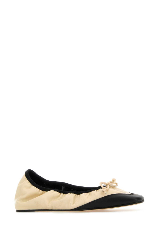 Ivory nappa leather Camilla ballerinas Green ARMARIUM (ARMTMSC01NA01)