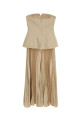 Beige stretch gabardine dress Beige SELF PORTRAIT (AW26155MBG)