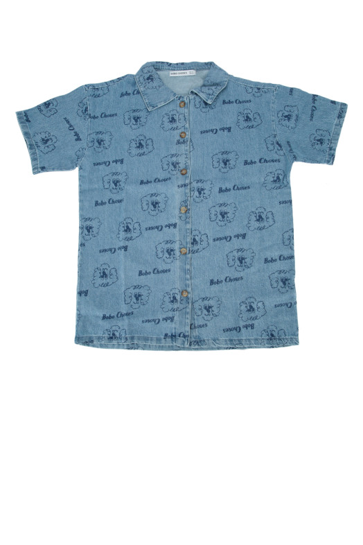 PICKLE THE DOG ALL OVER DENIM SHIRT BOBO CHOSES (B126AC037)