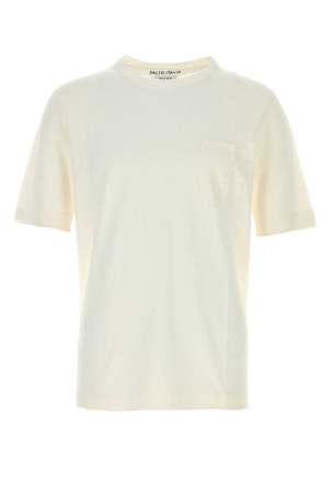 Ivory knit t-shirt PALTO' (B62PAMELOAFR)