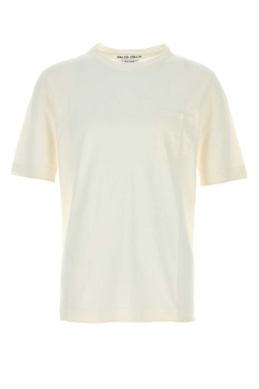 Ivory knit t-shirt PALTO' (B62PAMELOAFR)