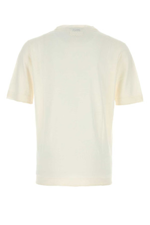 Ivory knit t-shirt PALTO' (B62PAMELOAFR)