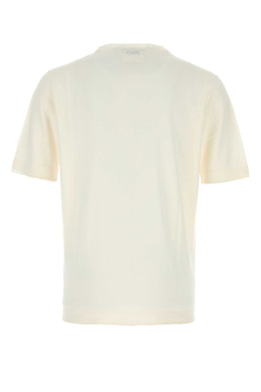 Ivory knit t-shirt PALTO' (B62PAMELOAFR)
