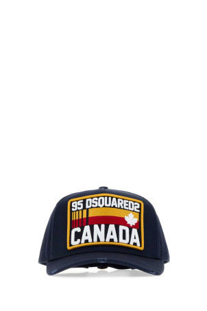 Navy blue gabardine D2 baseball cap DSQUARED (BCM023705C00001)
