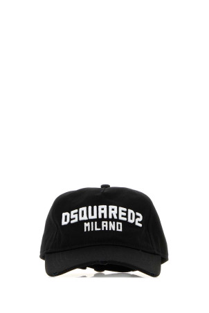 Black cotton baseball cap DSQUARED (BCM093205C00001)