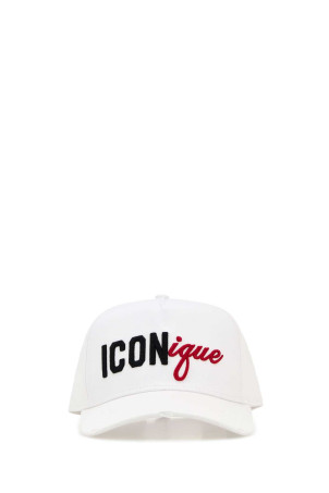 White gabardine baseball cap DSQUARED (BCM099605C00001)