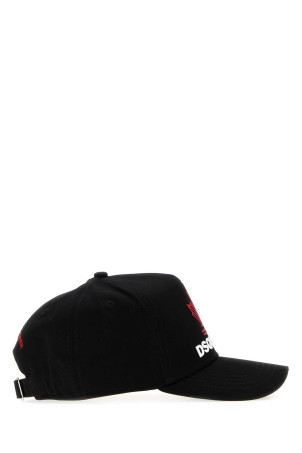 Black gabardine baseball cap DSQUARED (BCM103205C00001)