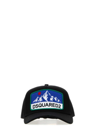 Black gabardine baseball cap DSQUARED (BCM103905C00001)