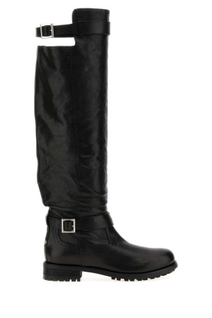 Black leather Biker boots Black JIMMY CHOO (BIKERKBERZ)