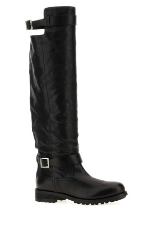 Black leather Biker boots Black JIMMY CHOO (BIKERKBERZ)