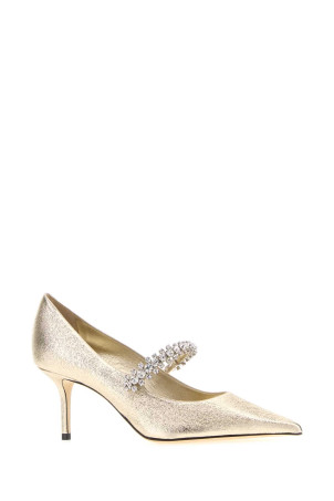 Туфли-лодочки «Bing» из золотистой ткани от JIMMY CHOO (BINGPUMP65DXB)