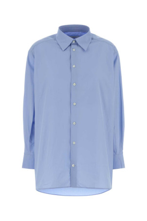 Cerulean blue poplin oversize shirt Blue ORIANE (BOYFRIENDSHIRT)