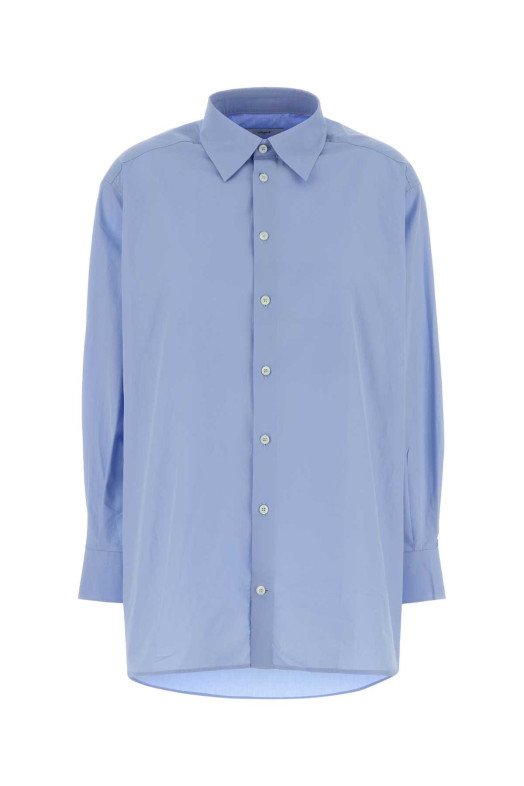 Сорочка оверсайз з блакитного попліну Blue ORIANE (BOYFRIENDSHIRT)