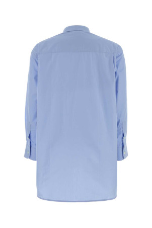 Cerulean blue poplin oversize shirt Blue ORIANE (BOYFRIENDSHIRT)