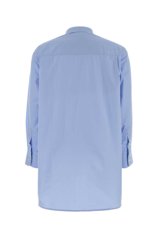 Сорочка оверсайз з блакитного попліну Blue ORIANE (BOYFRIENDSHIRT)