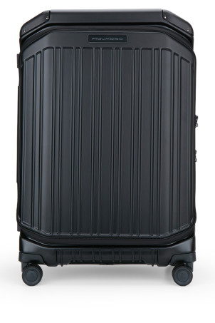 TROLLEY MEDIO FRONT_MIDDLE OPEN 4 RUOTE POLIC_ESP Black PIQUADRO (BV7246PQL)