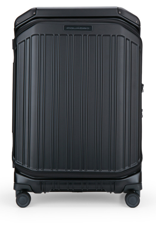 TROLLEY MEDIO FRONT_MIDDLE OPEN 4 RUOTE POLIC_ESP Black PIQUADRO (BV7246PQL)