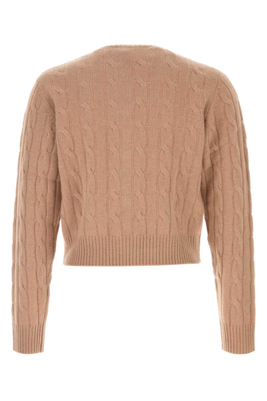 Camel cashmere blend cardigan Brown SPORTY & RICH (CA00365302BE02)