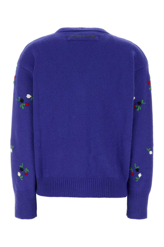 Blue wool blend cardigan MARNI (CDMD0463S0UFZ415)