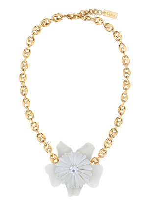 Gold metal ChloÃ© Bloom choker Fuchsia CHLOE (CH26UJN06VAB)