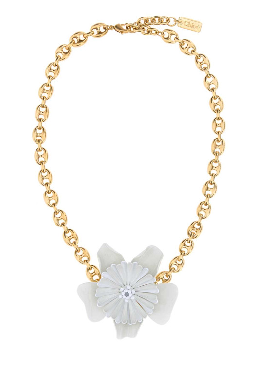 Gold metal ChloÃ© Bloom choker Fuchsia CHLOE (CH26UJN06VAB)