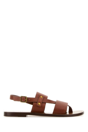 Caramel leather Amazonia thong sandals SOEUR (CHA1401)