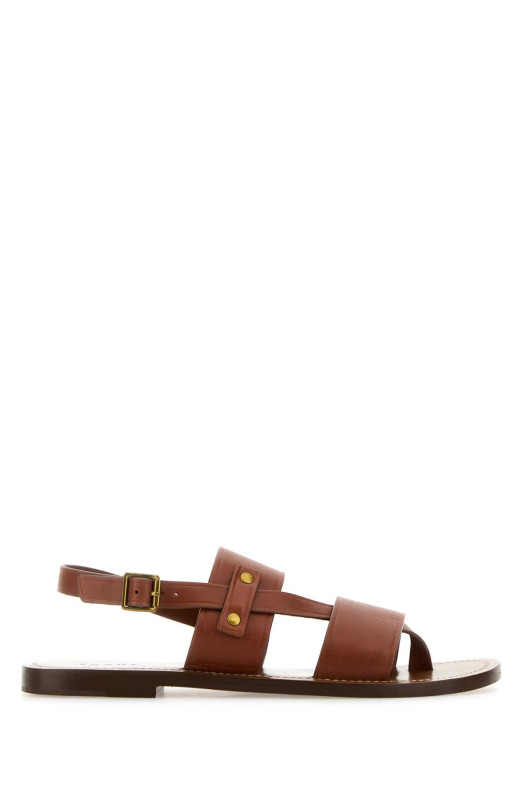 Caramel leather Amazonia thong sandals SOEUR (CHA1401)