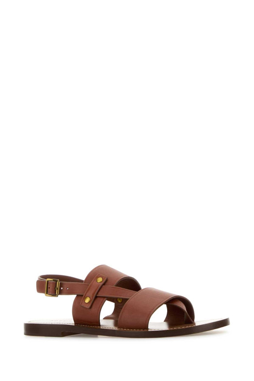 Caramel leather Amazonia thong sandals SOEUR (CHA1401)