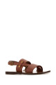 Caramel leather Amazonia thong sandals SOEUR (CHA1401)