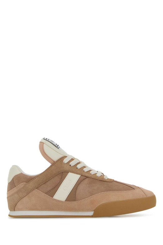 Сникеры Chloé Kick из замши розового цвета с эффектом «под старину» Pink CHLOE (CHC25A07IMS) CHLOÉ