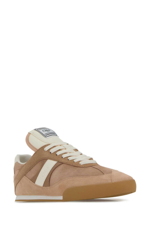 Сникеры Chloé Kick из замши розового цвета с эффектом «под старину» Pink CHLOE (CHC25A07IMS) CHLOÉ
