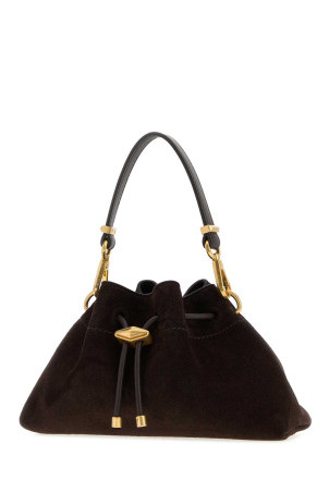 Dark brown suede small Cinch bucket bag JIMMY CHOO (CINCHSMALLSUE)