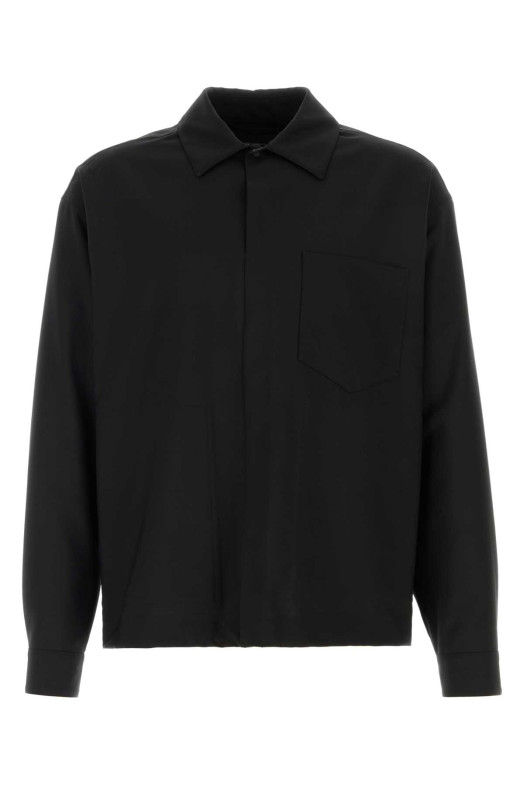 Black twill shirt HERNO LAMINAR (CM00008UL12847)