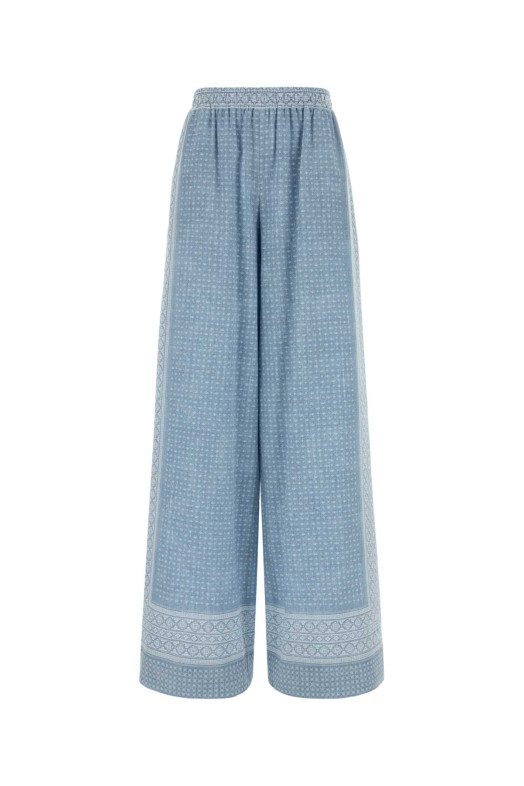 Printed silk wide-leg pant ERMANNO SCERVINO (D482P756YLT)