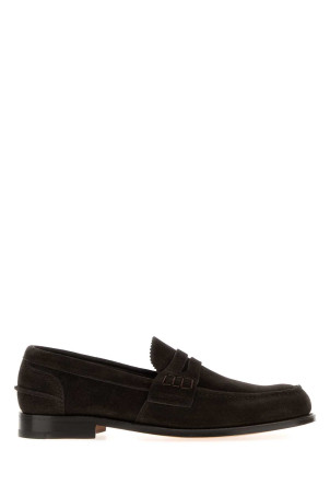 Dark brown suede Pembrey loafers CHURCH'S (EDB0039VE)