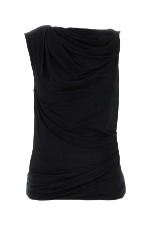 Black stretch jersey top ENTIRE STUDIOS (ESSS26TO01243)