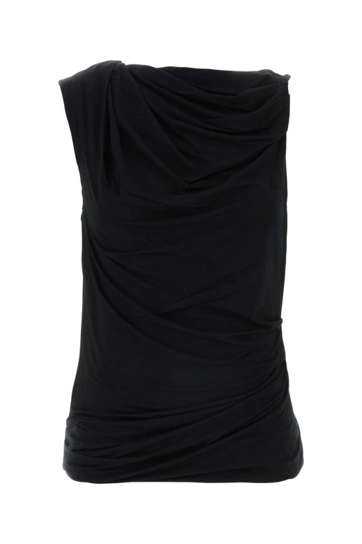 Black stretch jersey top ENTIRE STUDIOS (ESSS26TO01243)