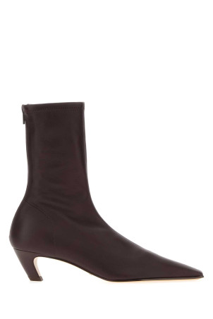 Aubergine nappa leather Arizona ankle boots KHAITE (F1122994L994)