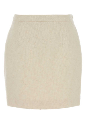 Cream tweed mini skirt ALESSANDRA RICH (FABX1441F4801)