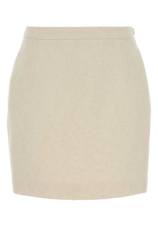 Cream tweed mini skirt ALESSANDRA RICH (FABX1441F4801)