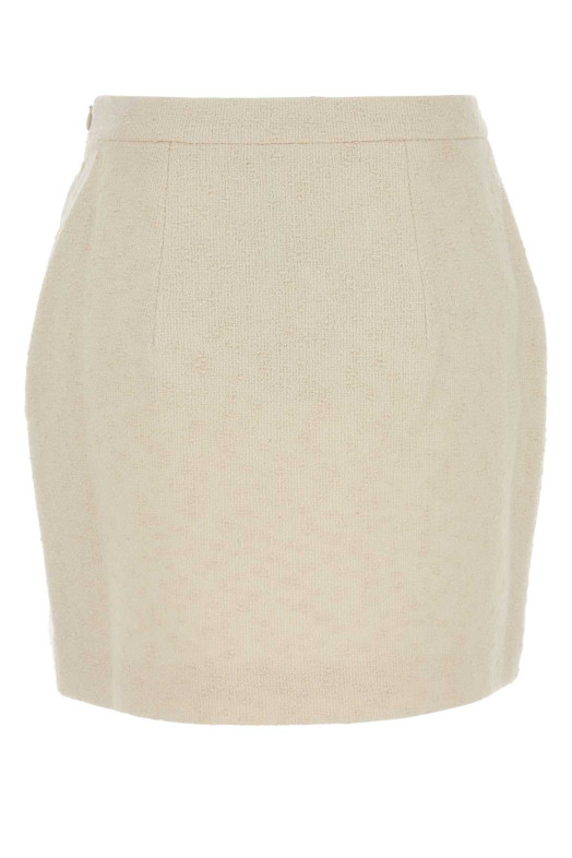 Cream tweed mini skirt ALESSANDRA RICH (FABX1441F4801)