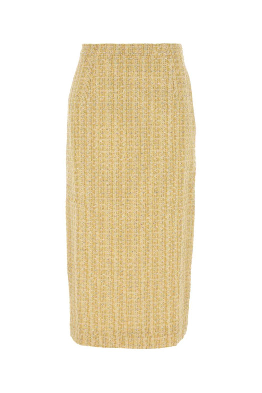 Yellow tweed skirt ALESSANDRA RICH (FABX1817F4811)