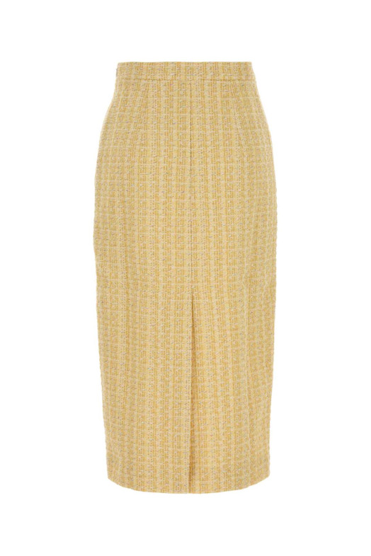 Yellow tweed skirt ALESSANDRA RICH (FABX1817F4811)