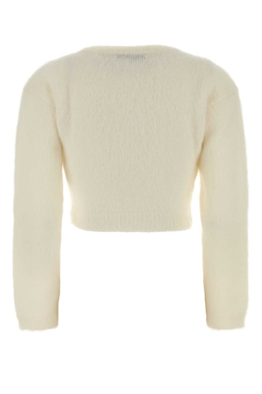Ivory mohair blend cardigan ALESSANDRA RICH (FABX4183K4603)