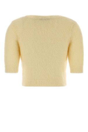 Pastel yellow mohair blend sweater ALESSANDRA RICH (FABX4186K4603)
