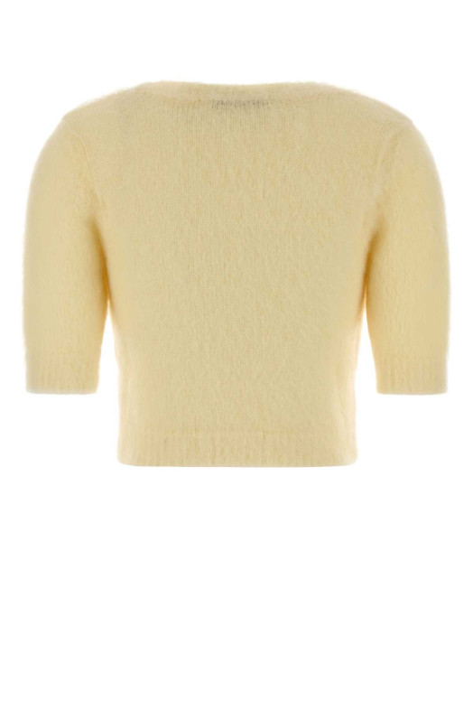 Pastel yellow mohair blend sweater ALESSANDRA RICH (FABX4186K4603)