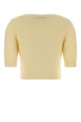 Pastel yellow mohair blend sweater ALESSANDRA RICH (FABX4186K4603)