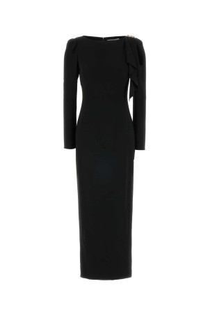 Black cady long dress ALESSANDRA RICH (FABX4265F4692)